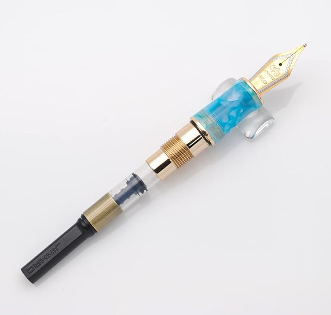 JINHAO 100 Fountain Pen with Ink Converter (Medium Nib 0.7mm, Sky Blue-A)
