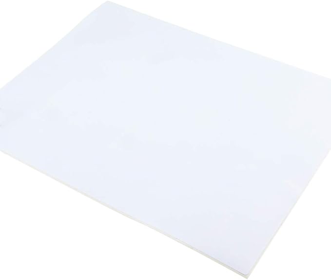 L LIKED 30 Printable White Sticker Paper Full Sheet Label, Matte, 8.5" x 11" for Laser & Inkjet Printers (30 Sheets)