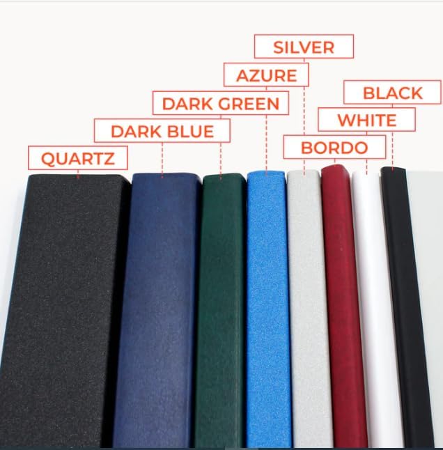 Thermal Binding Clear Covers with Steel Spine –for Thermal Binding Machines – Formerly Unibind – Used in Real Estate, Education and Various Businesses (Bordo, 20 Sheets Max - 110/boxes)