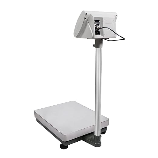 U.S. Solid Bench Scale - 350 lb x 0.002 lb Stainless Steel Postal Package Shipping Scale Digital Bench Platform Balance with 16 inch x 20 inch Platform, Lb/Kg