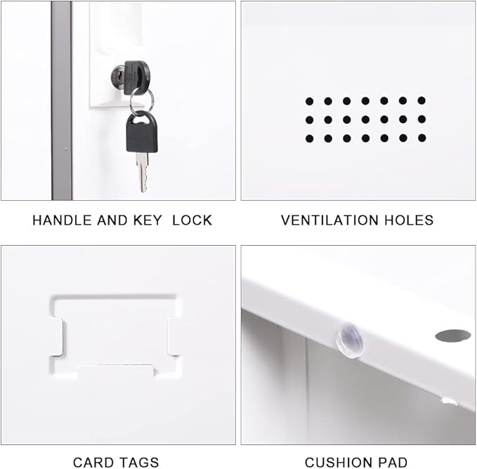 Metal Locker 9 Door Storage Cabinet, Steel Storage Lockers for Employees, Lockable Metal Cabinet with Lock and Ventilation, Office School Gym Storage Organizer