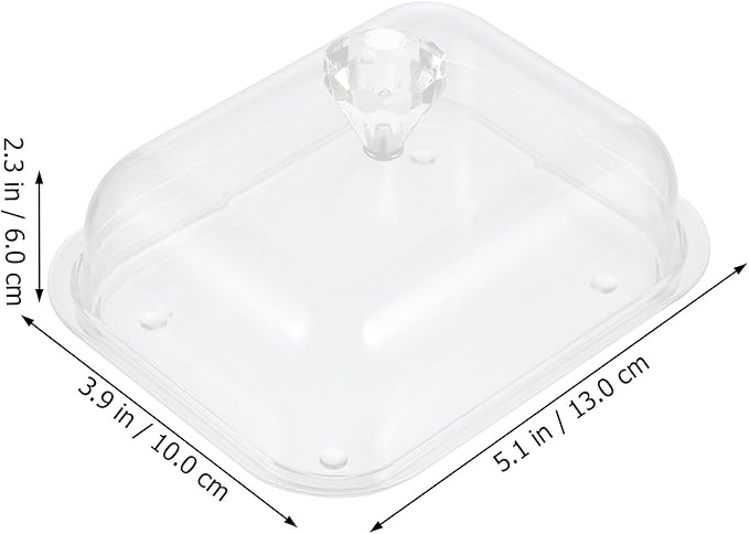 IMIKEYA Practical Butter Holder with Lid for Home and Restaurant Covered Butter Box Keeps Freshness Safe Food Storage Container Desserts Snacks Easy to Clean Small