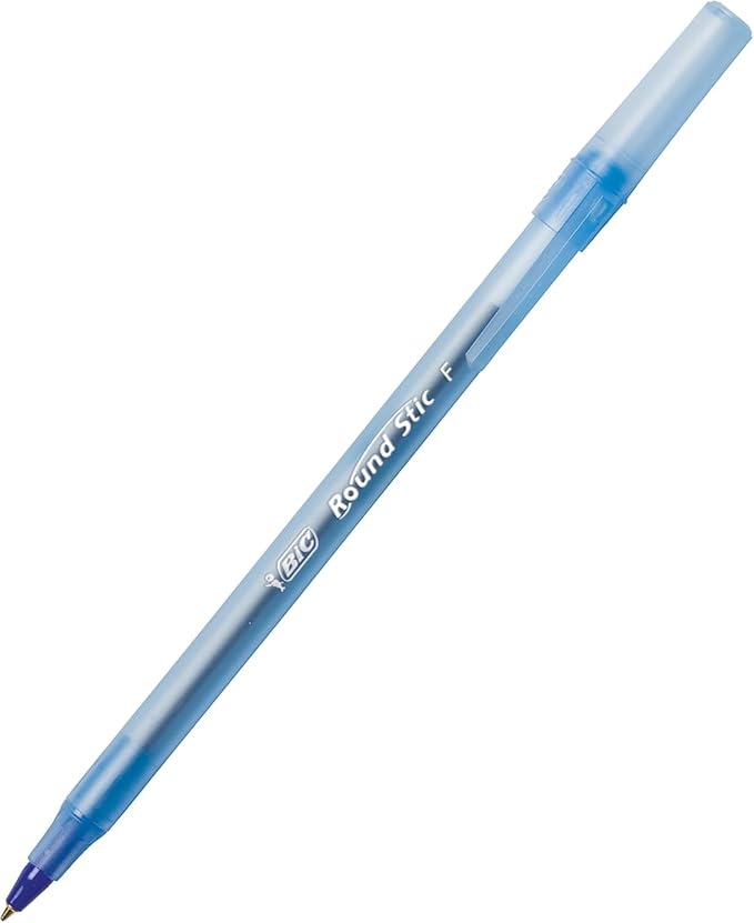 BIC Round Stic Xtra Life Ballpoint Pens Bulk - Pack of 300 Blue Ink Pens - Medium point 1.0 mm (Blue)
