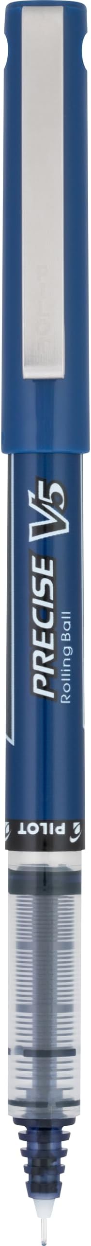 Pilot Precise V5 Rollerball Pens, Extra Fine Point 0.5 mm Navy Blue Pen, Navy Blue, Pack of 12