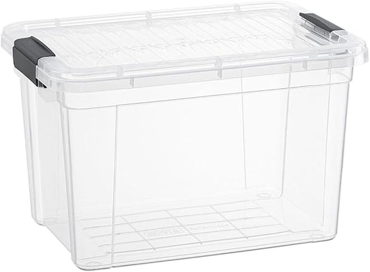 Superio X-Deep Clear Storage Container with Lid and Handles, Stackable Organizer Bin for Home, Garage, and Dorm- Store Cloths, Boots, Toys, and Accessories, (8.7 Qt.)