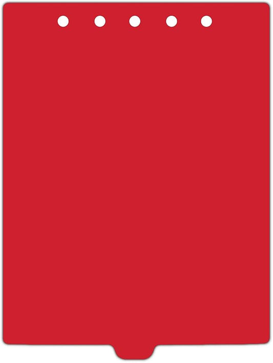 Carstens - Heavy Duty Plastic Ring Binder Dividers, Bottom Tab, 1/9 Cut, Tab 5 Position, US Letter, Red, Pack of 10, (2619-05) - Ideal Medical Chart Dividers or Index Tabs for 3 Ring Binders