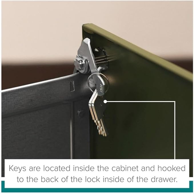 Scranton & Co Set of 2 18" D 3-Drawer Metal Filing Cabinet with Pencil Drawer