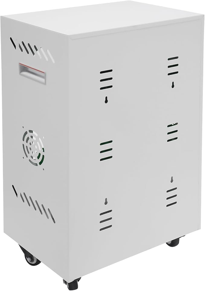 Cell Phone Charging Stations 30 Device Mobile Storage Cart with Wheels & Lock, Rechargeable Mobile Phones Charging Cabinet, Secure Phone Cabinet, for Classroom Office