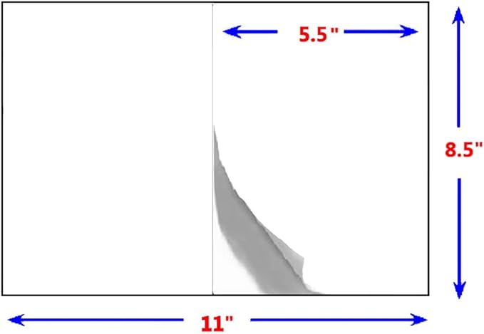 1600 Half Sheet Laser/Ink Jet Shipping Labels Mailing Blank White Labels