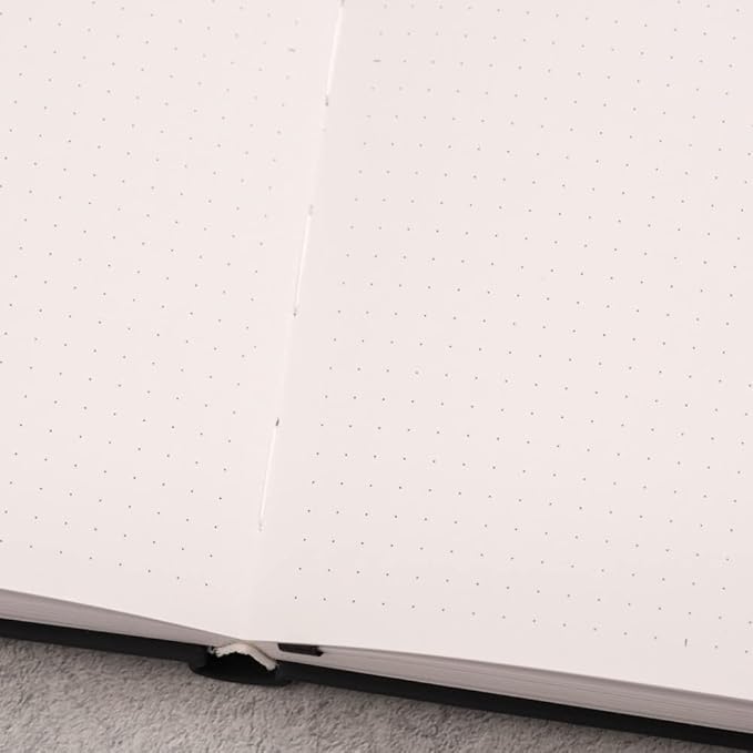 Yop & Tom Bullet Dotted Journal (A5) - Dandelion - Dot Grid Notebook With Extra Thick Paper (160 GSM) - Midnight Blue