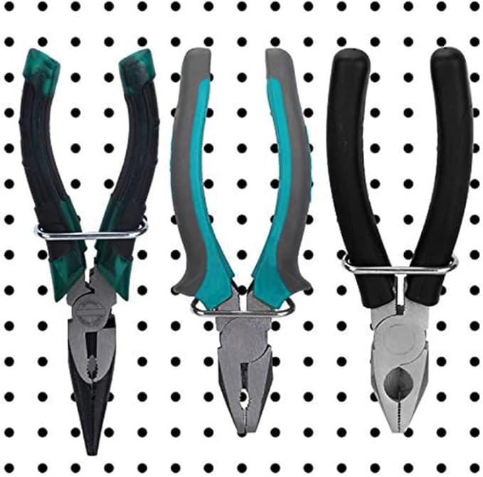 204 peg Board Hooks for Hanging - pegboard Accessories and Hangers for 1/4 & 1/8 inch peg Board Organizer Accessories - Ideal for Garage, Workshop & Tool Storage