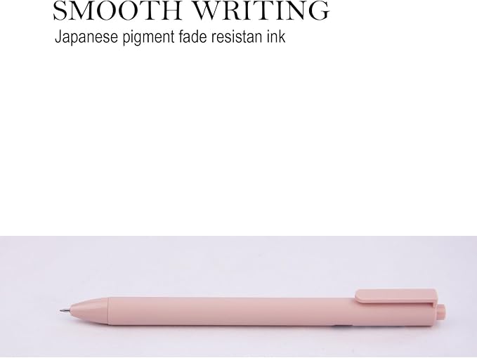 ldcrea Gel Pens 0.5 Fine Tip, Black Ink, Silky Grip, 12 Pack