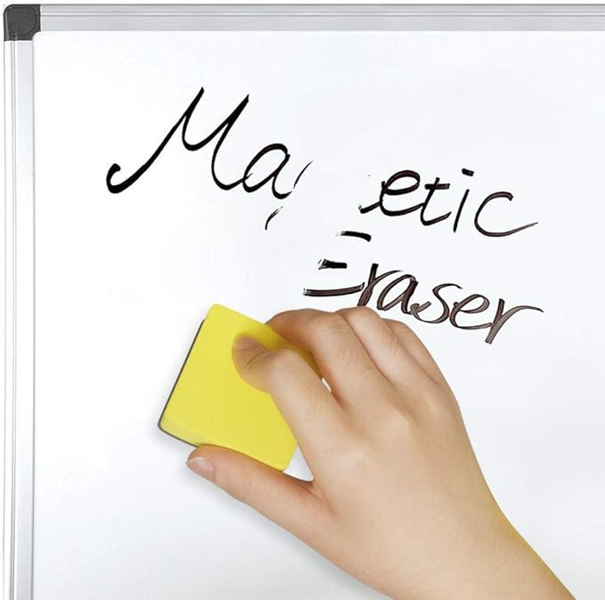 40 Pack Magnetic Whiteboard Dry Eraser Dry Erase Erasers Bulk Chalkboard Eraser Cleaner for Classroom, Office (2 x 2 inch, Yellow)