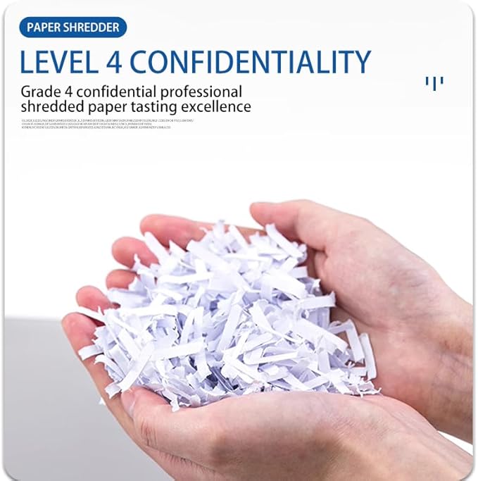 Shredder, 18-Sheet Cross Cut, 7.93Gallon Pull Out Bin, P-4 Security Level, Shred Paper/Card/CD, Durable&Fast with Auto Jam Proof System for Office
