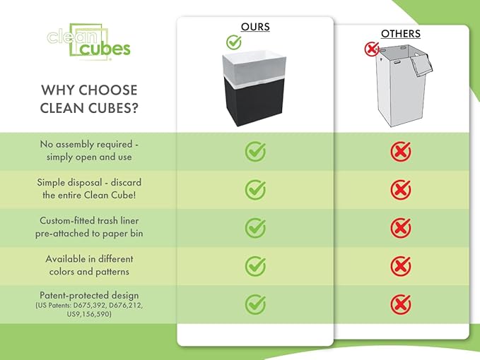 | 13 Gallon Disposable Trash Cans (3-Pack) with Fitted Trash Bags - Reusable Garbage and Recycling Bins for Parties, Events, and More (Black - 17" Height x 13.5" Width x 10" Depth)