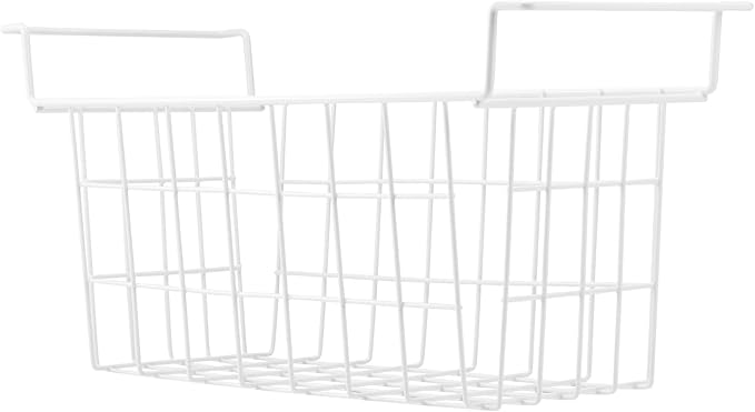 Chest Freezer Baskets 15.5 Inch, Chest Freezer Organizer Bins Metal Wire Storage Baskets with Hanging Handles for Deep Freezer, Set of 2