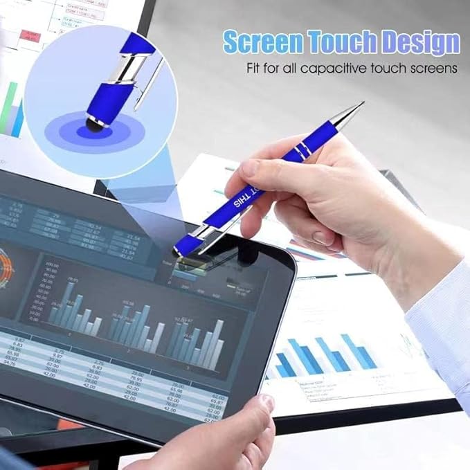 10 Pcs Inspirational Pens - Motivational Ballpoint Pens Bulk with quotes Stylus Tip Gifts for School Coworkers Office Supplies Black Ink