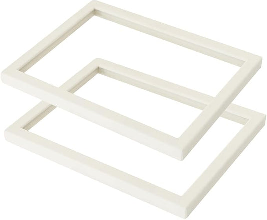 Coward 2Pcs Beige Velvet Glass Lid for the Trays Can Use if Needed