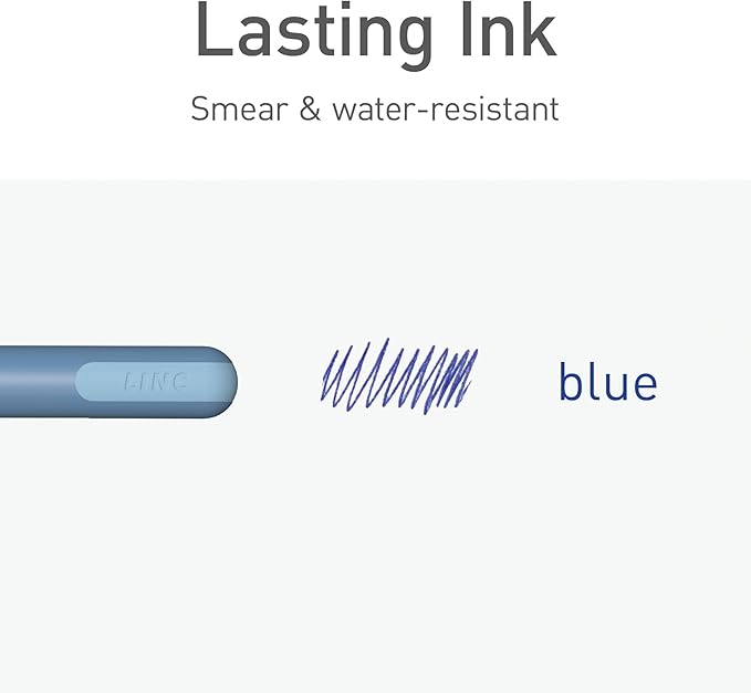 Pentonic Ballpoint Pens, 10 Count, Frosted Pale Blue Barrel with Blue Ink, 0.7 mm Fine Point, Smooth Writing For Journaling & Note Taking (PEN13085)