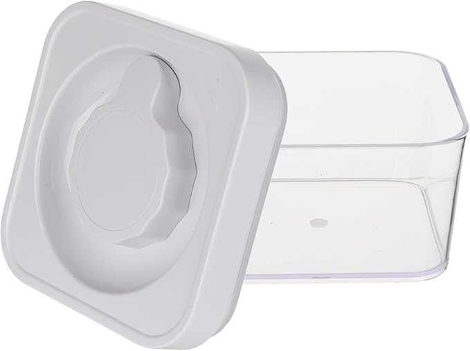 Amazon Basics Airtight Food Storage Containers, BPA Free, with Twist/Turn Lids, for Kitchen Pantry Organization, 10-Piece Square Set, Clear Plastic