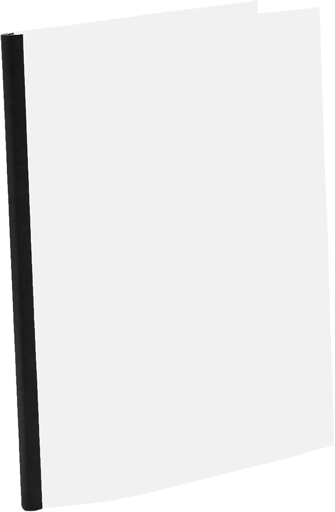 Thermal Binding Clear Covers with Steel Spine –for Thermal Binding Machines – Formerly Unibind – Used in Real Estate, Education and Various Businesses (Black, 120 Sheets Max - 60/Box)