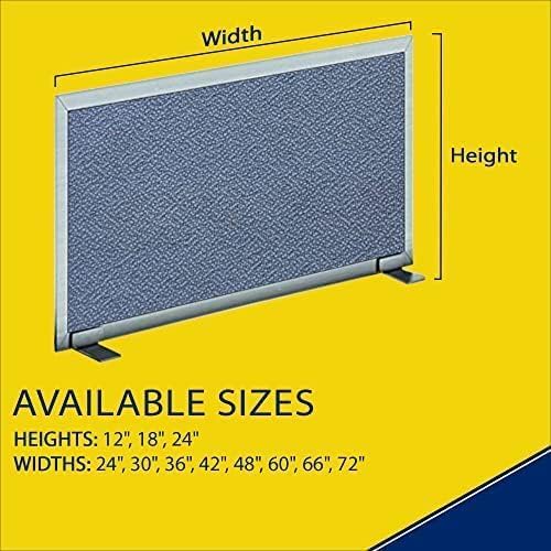 OBEX Acoustical Free Standing Privacy Screen, Cubicle Accessories Desk Privacy Panel, Desk Dividers for Office, Office Furniture Partitions Portable Sound Proof Dividers, 18" x 48", Twilight