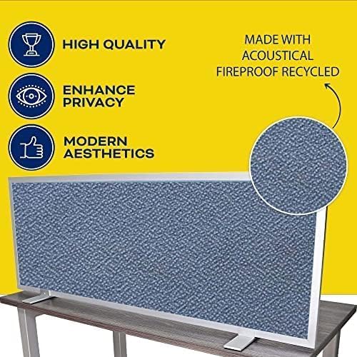 OBEX Acoustical Free Standing Privacy Screen, Cubicle Accessories Desk Privacy Panel, Desk Dividers for Office, Office Furniture Partitions Portable Sound Proof Dividers, 24" x 30", Twilight
