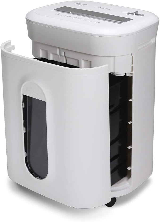 Aurora AU1060MA Professional Grade 10-Sheet High Security Micro-Cut Paper and Credit Card Shredder/ 60 Minutes/Security Level P-5, White, AU1060MA 10-Sheet High Security Microcut