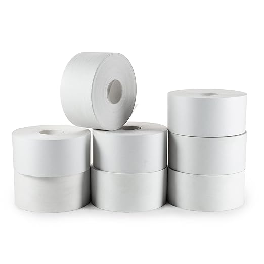 IDL Packaging 2.83" x 450 feet Reinforced Water-Activated Kraft Gummed Tape 30lb Thickness (Pack of 8) - Secure Paper Packing Tape for Secure Carton Sealing - Heavy-Duty for All Conditions, White