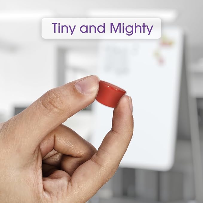 Strong Magnets for Whiteboard, Glassboard and Fridge (Black, 8 Pack, Small). N54 Neodymium Rare Earth Heavy Duty Magnets for Home and Office Supplies.