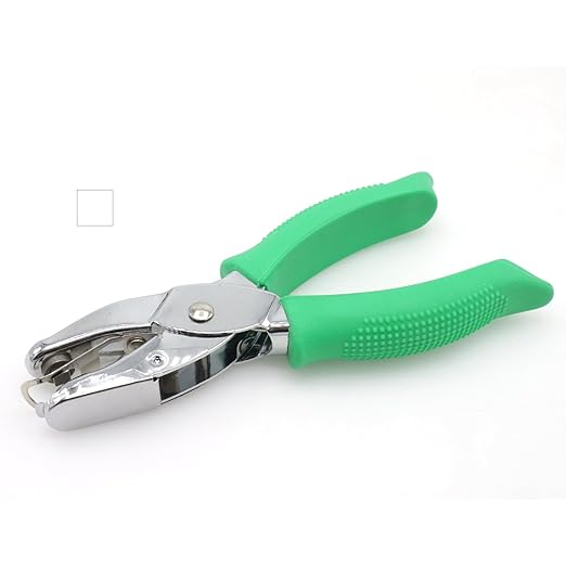 Handheld Square Hole Punch, 1/6 Inch Hole Size, Craft Paper Puncher, Single Pack, Ideal for DIY Projects and Office Use