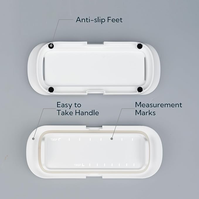 KITCHENDAO Airtight Butter Dish with Lid for Countertop and Refrigerator Door Shelf, Butter Holder with One Press to Open/Close Secure Latching Buckle, Butter Keeper for West/East Coast Butter (White)