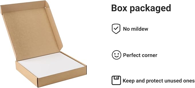 25 Pcs Book Board, Binder Board, Cover Board, Heavy Duty Chipboard for Book Binding, DIY Cardboard (White, 12 x 12 Inch 80PT)