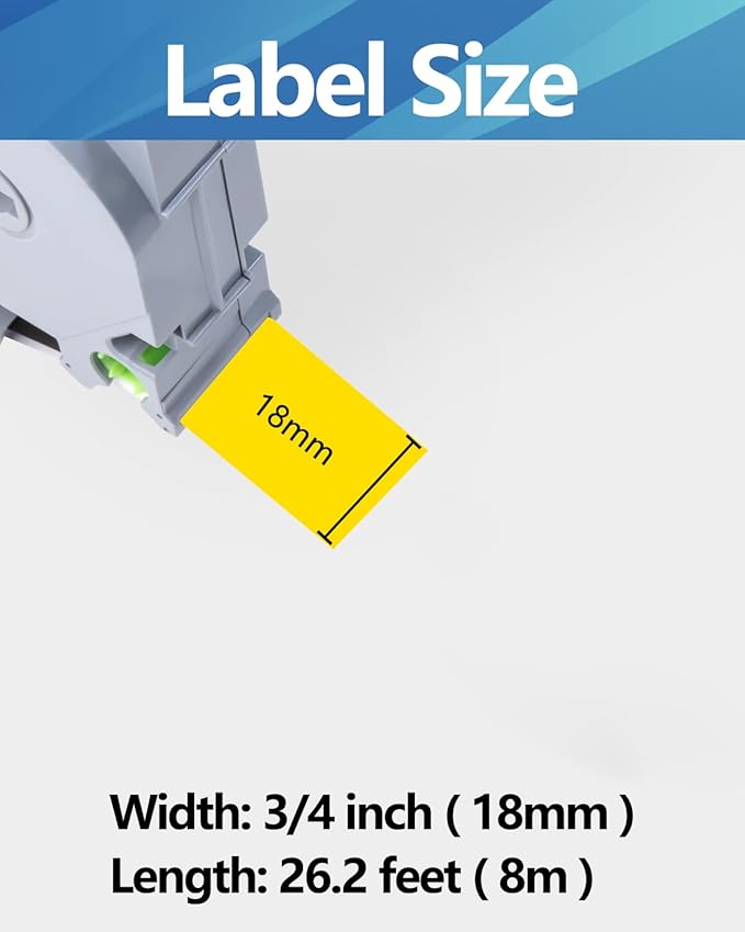 Weemay Compatible 3 Pack TZe-641 Replacement for Brother P-Touch Label Tape 18mm 0.7 Black on Yellow 3/4 TZe TZ Tape TZ-641 TZ641 TZe641 for PT-D400AD PT-D610BT PT-D600 PT-D410 Printer, 0.7" x 26.2'