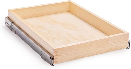 20”W x 21”D x 3”H Soft Close Slide Out Wood Drawer Organizer for Kitchen, (Cabinet Width>20.5 inches for Bottom Assembly, Width= 20 inches for Side Assembly)