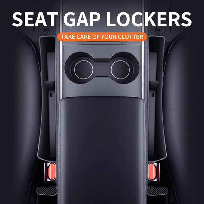 2 Pack Car Seat Gap Filler Organizer - Premium Car Seat Gap Storage Solution, Car Organizers and Storage for Phones, Keys, Cards, and More, Universal Fit for Most Vehicles