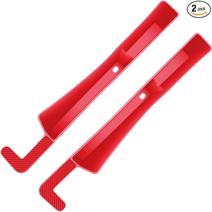 2PCS Car Seat Gap Filler, Automotive Seat Organizer Fill The Gap Between Seat and Console, Universal Car Storage Box Inserts Fill The Gap Between Seat &Console for Coins Wallets Keys (Red)