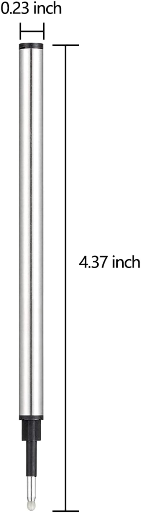 DunBong Rollerball Pen Refills, Roller Ball Fine Point 0.5mm, Red Ink Refill Pack of 5 - Replaceable Ballpoint Pen Refills Medium Point (Navy Blue)