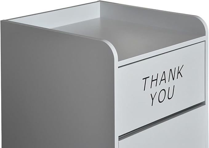 Flash Furniture Wood Tray Top Receptacle, Set of 1, Gray