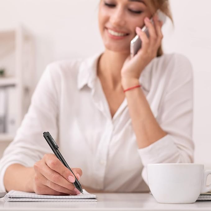 Pens Bulk, Black Pens, 60Pack Ballpoint Pens for Smooth Writing Pens No Smear, Black Ink Pens Medium Point 1.0mm, Retractable Pens, Click Pens, Ball Point Pens, Server Pens, School Office Supplies