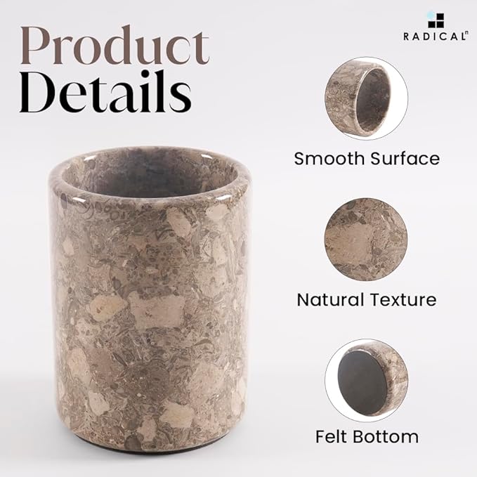 Radicaln Marble Wine Chiller Oceanic 6.5" Inches Handmade Beverage Cooler For Bar Accessories, Wine Chiller For Bottle & Champagne - Wine Bottle Holder For Bar Décor