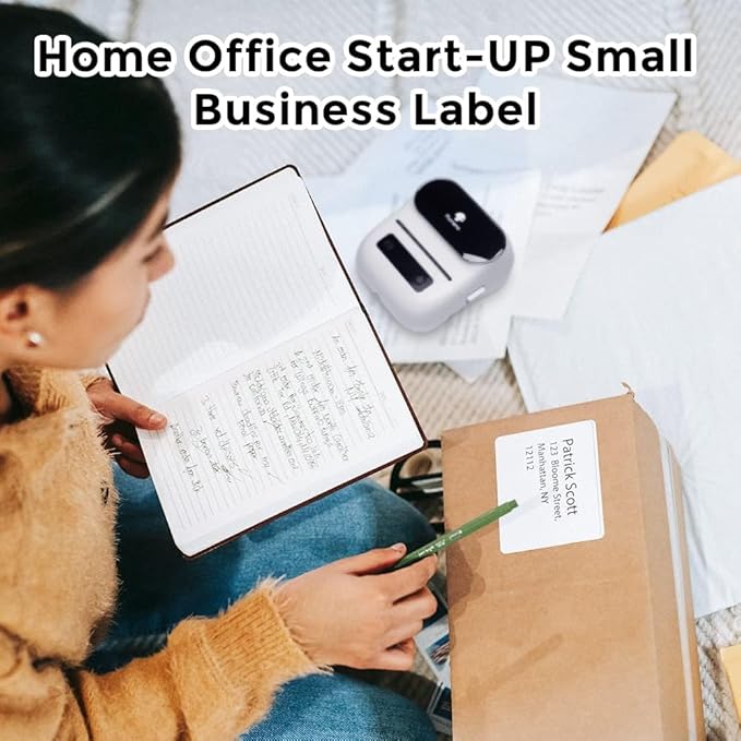 Phomemo 3 Roll 2.36"x 1.57" Thermal Sticker Label, 180 Labels/Roll Compatible with M220, M250, M260,M200, M221 Printer, Strong Permanent Adhesive, for Customer Mailer, Address, Business Letter