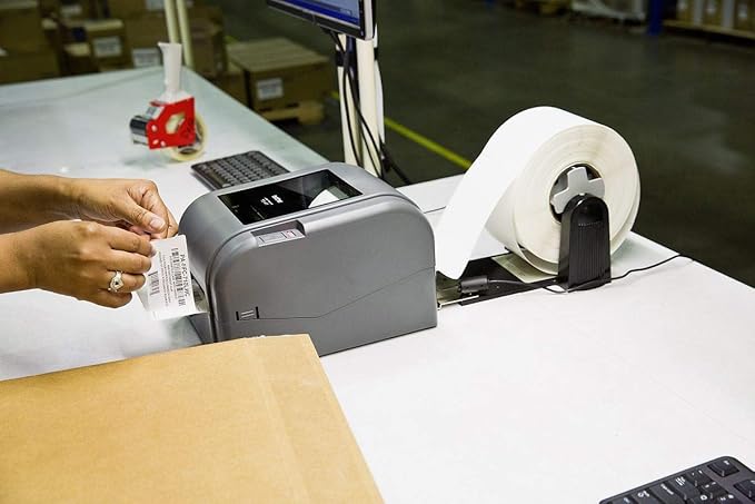 Brother TD-4650TNWB 4-inch Thermal Transfer Desktop Network Barcode and Label Printer for Labels and Barcodes, 203 dpi, 8 IPS, Standard USB 2.0, Serial, Ethernet LAN, Built-in Wi-Fi® and Bluetooth®