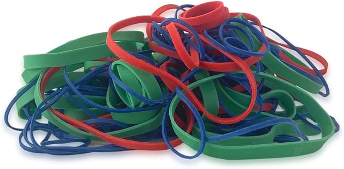 Upgrade Office Supply UPG22754PK3 Rubber Bands, Assorted Size and Colors, 1/4 lb 3-Pack, USA