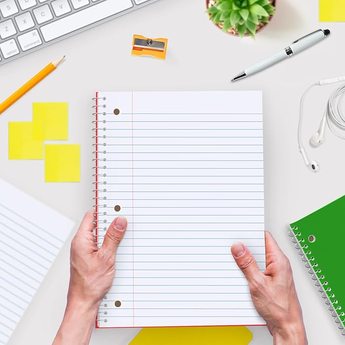2000 Packs (Pallet) 1 Subject Notebooks, Spiral Notebook Bulk, College Ruled, Pallet of Notebooks,70 Sheets (140 pages), 8 x 10-1/2",Bulk Spiral Notebooks for School & Office,4-7 Days Transit