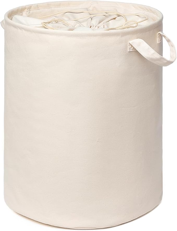 Foldable Storage Bins with Lids Cotton Canvas Rectangular Storage Box Ideal for Organization Lightweight and Durable (13.78 x 17.52)