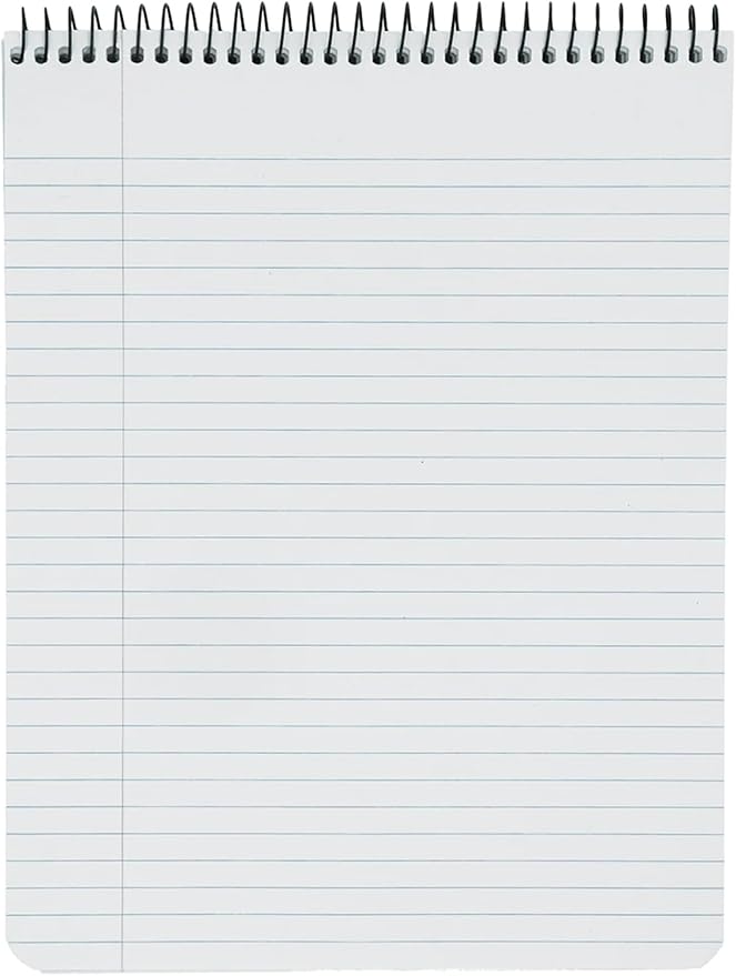 Decomposition Bluebells Top Bound Spiral Notebook – 7.5 x 9.75 Journal, College Ruled Lined Pages – Left-Handed Friendly Notebooks Ideal for Students, Artists & Office Professionals – Made in USA