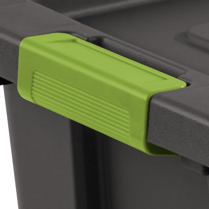 Sterilite 18-Pack Storage Bins with Lids, Heavy Duty Totes, Tuff1, 18 Gallon, Flat Gray