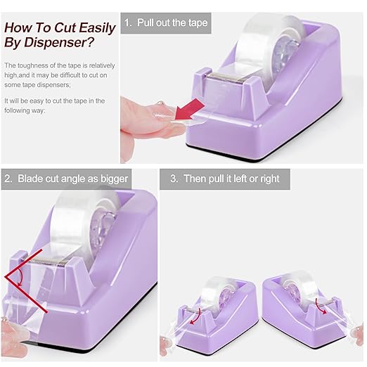 12 Rolls Transparent Tape - Perfect for Wrapping Gifts, Office Supplies, Home Use - Each Roll 0.71 Inch x 1000 inches (6PCS Transparent+6PCS White)