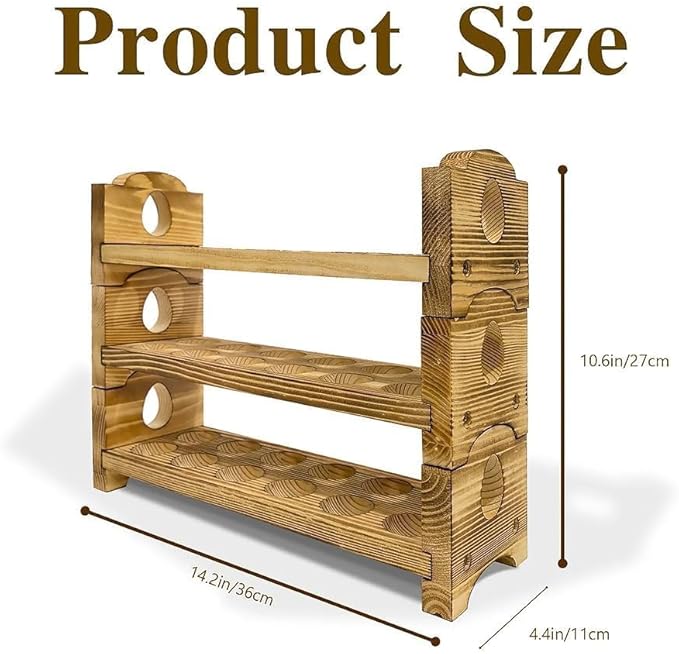 Egg Holder Countertop Farmhouse Decor - Wooden Fresh Eggs Storage for Counter - Pine Wood Egg Organizer Tray Racks